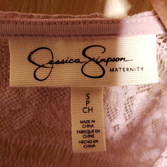 Jessica Simpson Maternity Lavender Purple Lace Long Sleeve Tunic Small - Picture 6 of 6